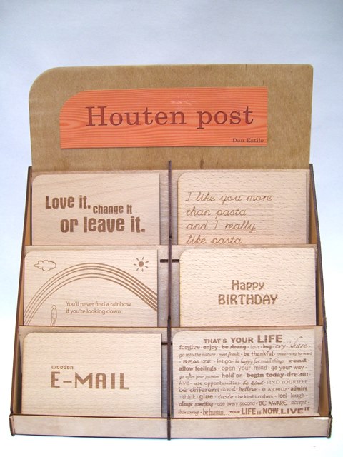 Houten Post Kaarten
